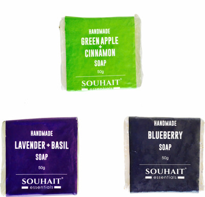 Souhait Essentials Natural Handmade soap(150 g, Pack of 3)