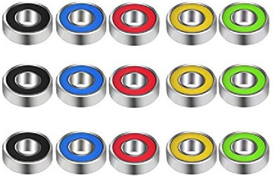 

Premsons 15 Pcs 608 Ball Bearing for Hand Spinner Fidget Kit and Skateboard, 22X10X7 mm Skate Bearings Toy Replacement Part(Multicolor)