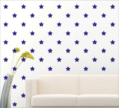 

Wall1ders  3D Acrylic Sticker Sticker(Pack of 100, Blue