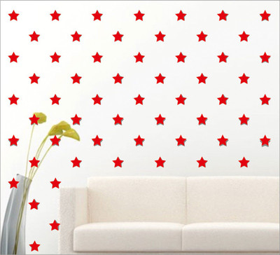

Wall1ders  3D Acrylic Sticker Sticker(Pack of 100, Red