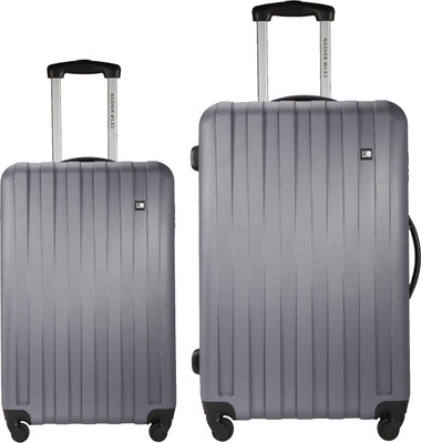 

Nasher Miles Zurich Grey Abs Hardsided Set Of 2 Luggage Set(65 & 75 Cm) Check-in Luggage -  inch(Grey