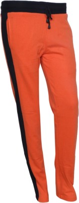 IndiWeaves Self Design Women Orange Track Pants