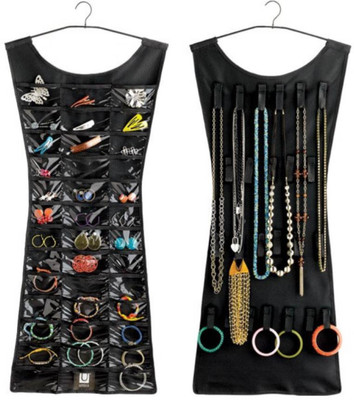 

Sellus Jewellery Organizer Dress Shape Double Sided (Black)(Black)