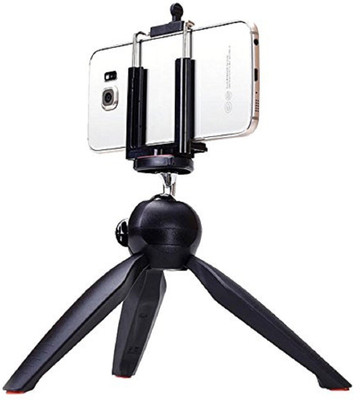 

CRETO jet black series professional Vlogging and multi purpose mini portable tripod stand for mobiles , DSLR , SLR , Action camera Tripod Ball Head Tripod(Black, Supports Up to 1000 g)