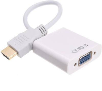 

Oxyura TV-out Cable HDMI to VGA Converter Adapter Without Audio White(White, For TV)
