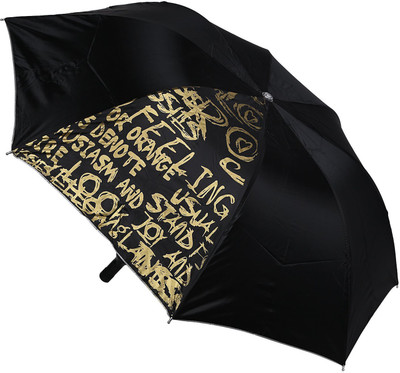 

Sultaan Wine Bottle Shapes 3 Fold Manual Sunny Rainy Umbrella Umbrella(Black, Gold)