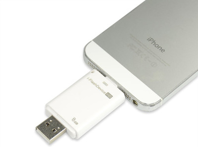 

VibeX ™ i-Flash Device HD Memory Data Storage Device OTG for iPhone 7 plus / 7 / 6s / 6 / 5s / 5 iPad iPod Samsung LG IOS Android (3 in 1) High Speed™-Type-052 USB Flash Drive(Metallic White)
