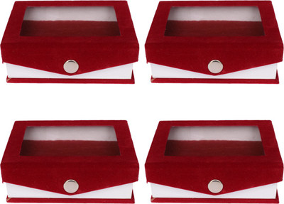 

Aadhya Transparent Ring Box (Maroon) Vanity Box(Maroon)