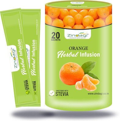 

Zindagi Orange Herbal Infusion - Sugarfree Tea Sachets - Natural Health Drink 20 Sachets(20 g)