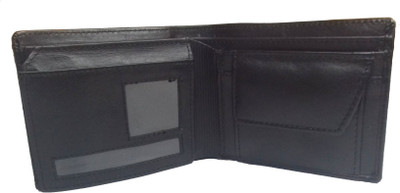 

Prince Leather Crafts Men Black Genuine Leather Wallet(8 Card Slots)