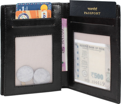 

MarkQues Men Black Artificial Leather Wallet(8 Card Slots), Black-01