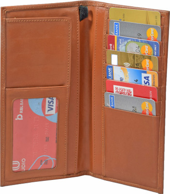 

Adam Zac Men Tan Genuine Leather Wallet(8 Card Slots)