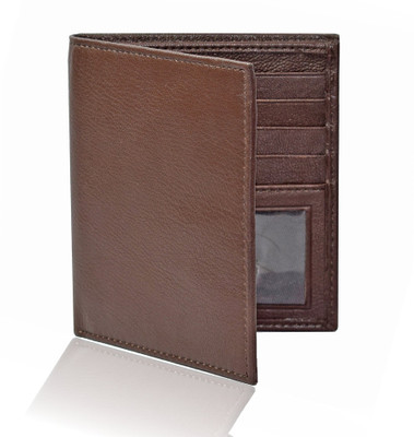 

Death By Color Men Brown Genuine Leather Wallet(11 Card Slots)