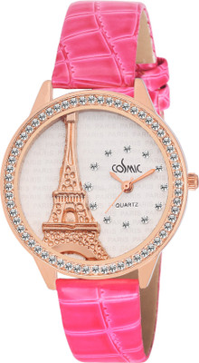 COSMIC XYZ 58 Effil tower new original paris Dial Multicolour Leather Pink Strap for Woman And Girls PARTY WEAR Analog Watch For Boys Girls COSMIC