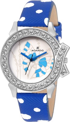 Romado RMBBL-BU NEW STUDDED BUTTERFLY PRINTED DIAL STUDDED Watch  - For Girls   Watches  (ROMADO)