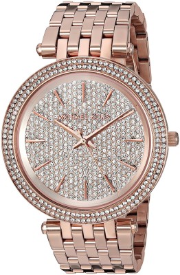 Michael Kors MK3439 Darci Crystal Pave Rose Gold-Tone Stainless Steel Watch  - For Women   Watches  (Michael Kors)