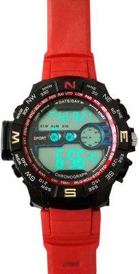 

Awiser Dual Time Alarm Digital Analog Black Chronograph Watch - For Men
