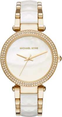 Michael Kors MK6400 Round Analog Mother Of Pearl Dial Watch  - For Women   Watches  (Michael Kors)