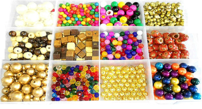 

GOELX Jewellery Making Beads Must have 12 styles Beads gift Box- makes popular designs bracelets, necklace,earring,anklets all kind beads in one box!!
