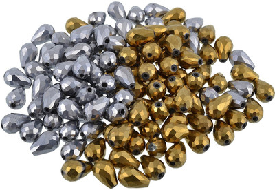 

GOELX Shiny crystal faceted drop beads combo for jewelry making