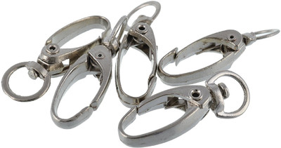 

GOELX Metal Key Chain Hooks (Silver, 4 Pieces