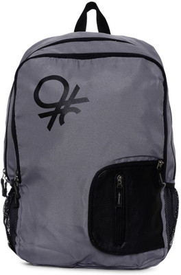 

United Colors of Benetton Contrast Pocket 21 L Backpack(Grey)