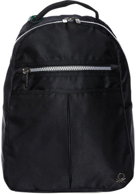 

United Colors of Benetton Nylon Office 19 L Backpack(Black)