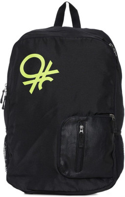 

United Colors of Benetton Contrast Pocket 21 L Backpack(Black)