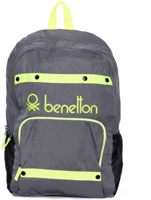 

United Colors of Benetton Neon Tape 25 L Backpack(Grey, Yellow)