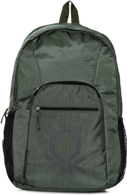 

United Colors of Benetton Mosaic Logo Print 19 L Backpack(Green)