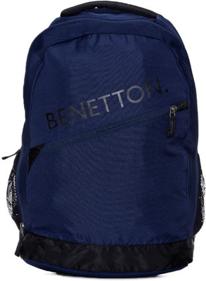 

United Colors of Benetton Diagonal Branding 23 L Backpack(Blue)