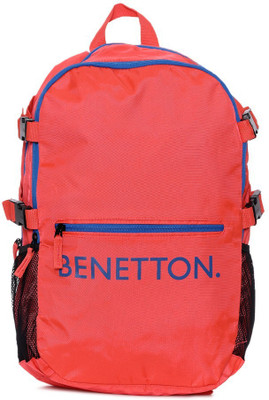 

United Colors of Benetton Front Pocket Print 20 L Backpack(Orange)