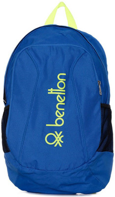

United Colors of Benetton Shaped Bag With Contrast Side Pockets 24 L Backpack(Blue)