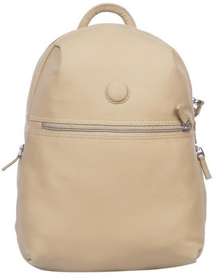 

Leather Land Women College Bag In "Skin Cream" 5 L Backpack(Beige)