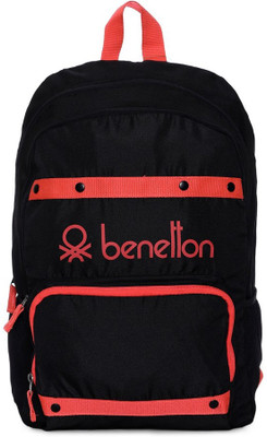 

United Colors of Benetton Neon Tape 25 L Backpack(Black, Red)