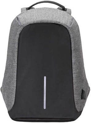 

House of Quirk Anti-Theft Water Resistant Travel Backpack Suitable for Laptop, Camera, College Bag 1 L Backpack(Grey, Black)