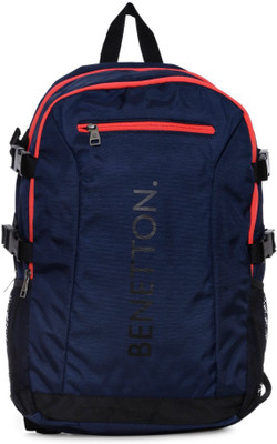 

United Colors of Benetton Front Small Zipper 22 L Backpack(Blue)