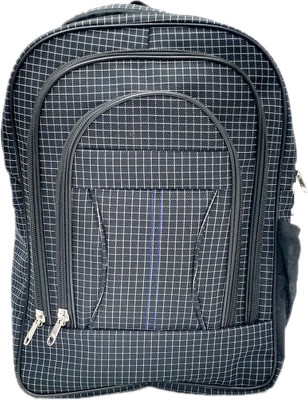 

Barua Black Check Stylish Bagpack Backpack(Black, 20 L)