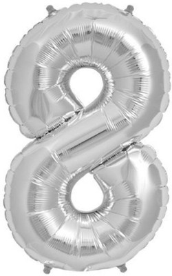 

Theme My Party Solid Solid Number Foil Toy Balloon 17" Inch - Silver Balloon (Silver, Pack of 1) Balloon(Silver, Pack of 1)