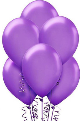

AMFIN Solid AN-Metallic Light Purple Balloon Balloon(Purple, Pack of 50)
