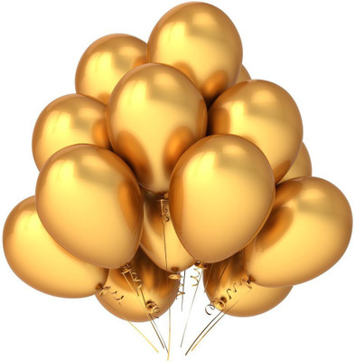 

AMFIN Solid AN-Metallic Dark Golden Balloon Balloon(Gold, Pack of 50)