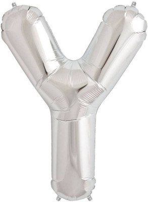 

Theme My Party Solid Solid Y Letter Foil Balloons Balloon (Silver, Pack of 1) Balloon(Silver, Pack of 1)