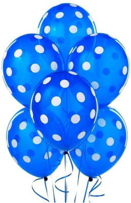 

Theme My Party Printed Printed BLUE POLKA DOT Balloon (Blue, Pack of 10) Balloon(Blue, Pack of 10)