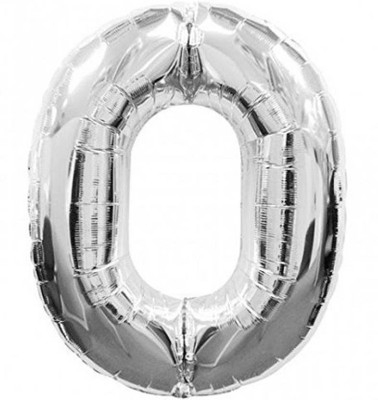 

Theme My Party Solid Solid "0" Number Silver foil Balloon - 16 inches Balloon (Silver, Pack of 1) Balloon(Silver, Pack of 1)