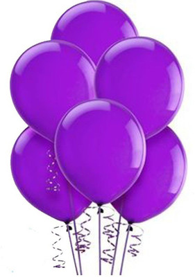 

AMFIN Solid AN -Metallic Dark Purple Balloon Balloon(Purple, Pack of 50)