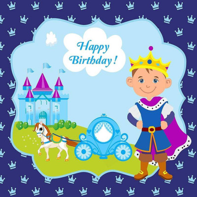 

Theme My Party Party Birthday Banner for Cake Table - Scene Setter (Prince) Banner (15 ft, Pack of 1) Banner(25 ft, Pack of 1)