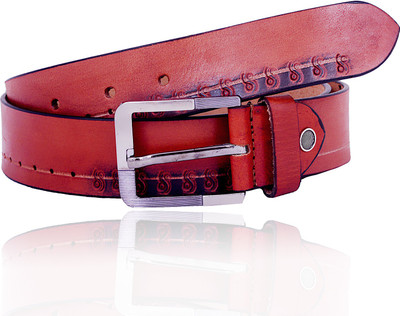 

Lovekushcart Men Evening Red Genuine Leather Belt