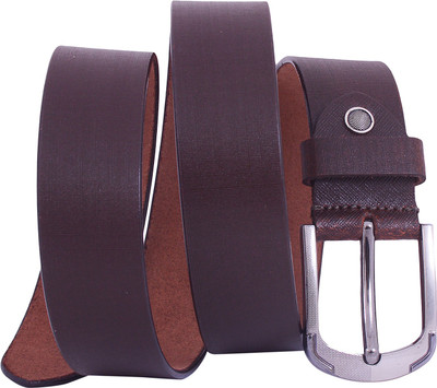 

Earnam Men Casual Brown Genuine Leather Belt