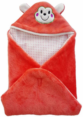 Kidoyzz Cartoon  Swadding Baby Blanket(Polyester, Light Red