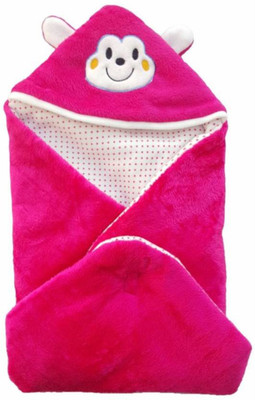 Kidoyzz Cartoon  Swadding Baby Blanket(Polyester, Pink